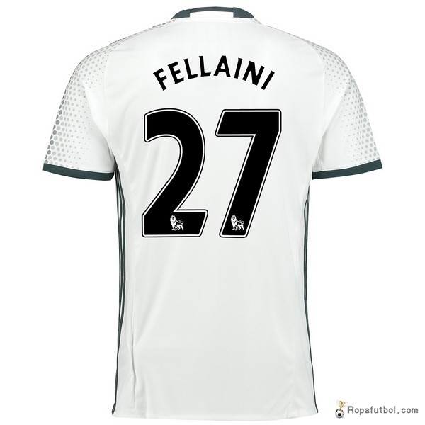Camiseta Manchester United Replica Tercera Ropa Fellaini 2016/17 Blanco